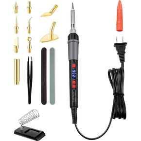 3D Printer Smoothing Tool Kit,14 PCS 3D Printing Modify Finishing Tool, 80w Lcd Digital Adjustable Temperature Fast Heating Printing Tool for Smoothing, Repairing,and Modifying 3D Printed Parts
