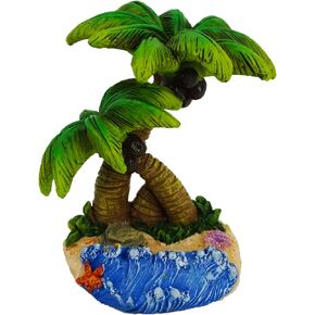 Coconut Tree Ornaments Decoration, Small Gifts, Marine Decorations, Beach Ornaments，Small Coconut Palm Landscape Palm Tree Craft Statue for Garden Decoration (Small)
