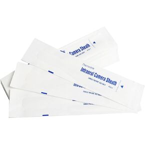 Intraoral Camera Sheath with paper back, Dental Endoscope Cover, camera covers individual pack (compared to Tidi) for Kodak 1500 and more, 100 pcs/box