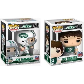 Funko NFL Pop! Legends Combo Set, Joe Namath as #245 & #88, New York Jets Figures