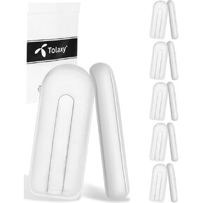 12 Pairs Plug-in Eyeglass Nose Pads, 12mm Clear Rectangle Replacement Nose Pieces, Anti-Slip Soft Silicone Nose Bridge Pads
