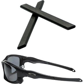 Replacement Earsocks Temple Sleeve for Oakley Split Jacket/Racing Jacket/Jawbone Sunglasses Frame, Black Rubber Ear Sleeves