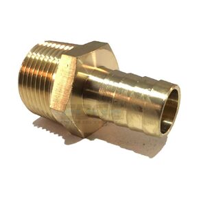 5/8" HOSE ID TO 3/4" MALE NPT MNPT STRAIGHT BRASS FITTING FUEL/AIR/WATER/OIL/GAS/WOG (QTY 1)