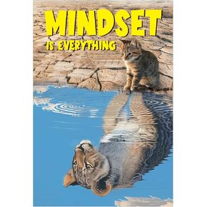 FLYAB Mindset is Everything Wall Art - 11.2x16.5'' Motivational Posters for Classroom School Office Wall Decor Positive Inspirational Motto Posters for Students Teen Workplace