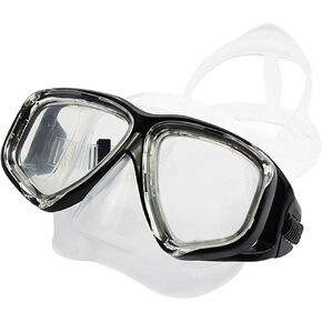 Snorkel Mask, Nearsighted Anti-Fog Diving Mask Clear Skirt Swim Goggles Snorkeling Gear for Adults Kids Scuba Diving, Spearfishing, Freediving
