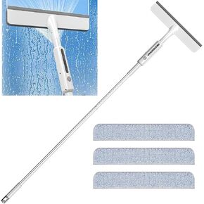 Spray Window Squeegee, 3-in-1 Professional Squeegee with Telescopic Extension Pole up to 59", Home Cleaner Tools for Windows, Bathrooms, Mirrors in Saudi Arabia