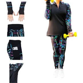 PLUS SIZE Two-Piece Activewear Set- High Waisted