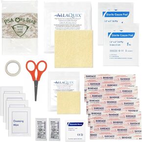 Scout Stop Bleeding Quick Kit: Compact Medical First Aid Kit (IFAK) with AllaQuix Stop Bleeding Gauze