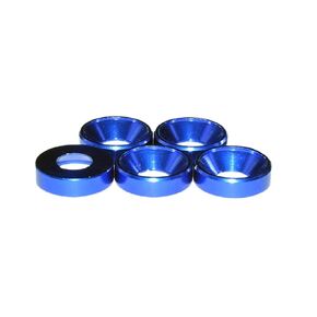 50pcs M2 Countersunk Washers Alloy Aluminum Screw Gaskets (Purple)