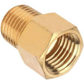BSPT Male to NPT Female Adapter Brass Fitting for Pressure Gauge, Industrial Pipe Fittings (#1),Pressure Gauge