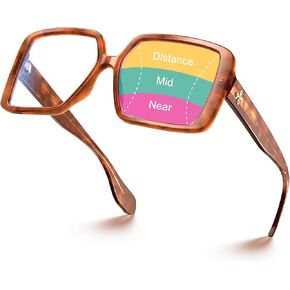 VISOONE Oversized Progressive Multifocal Anti-Fog Reading Glasses with Blue Light Blocking Fashion Readers Women Harvard