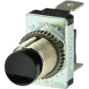 BEP 1001402 Black SPST Momentary Contact Off/(On) Switches