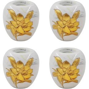 SIMON'S SHOP Gold Tea Light Candle Holders, Vintage Tealight Holders, Cherub Angel Votives Candle Stick Holder, Set of 2
