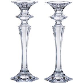 Barski - Beautiful Crystalline Candlesticks - Candlestick is 10" H - Made in Europe - Pair of 2