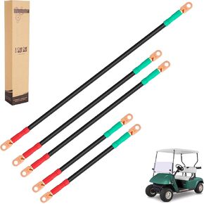 طقم كابل بطارية عربة الجولف 10L0L لـ EZGO TXT، Marathon، Medalist 1994-up 36 و48 فولت (4 قياسات، مجموعة من 5 قطع) in Kuwait