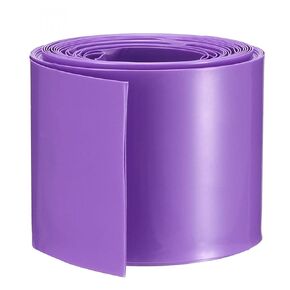 uxcell 43mm Flat PVC Heat Shrink Tubing Battery Wrap 5m Length for Battery Purple