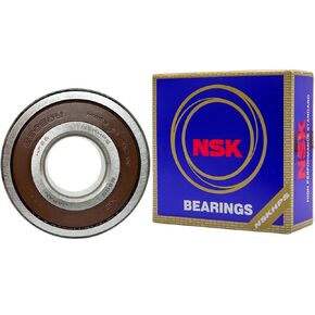 (2 Pack) NSK 6305DDU 6305-2RS 25X62X17MM Pressed Steel Cage,Normal Clearance Deep Groove Ball Bearings