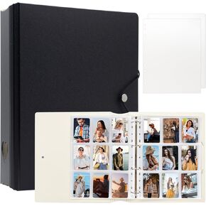 A4 Kpop Photocard Binder with 25 Pages 9 Pocket, 2x3 inch Kpop Photocard Holder Book, Photo Album for Fujifilm Instax Mini Camera Polaroid Printer Photo Film (Pink)