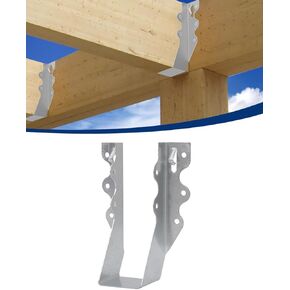 Face Mount 2x6 Joist Hangers with Galvanized Finish for Secure Beam Connections - 20-Gauge Steel 2x6 Brackets，Easy DIY Installation - 25 Count