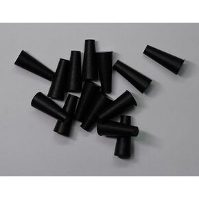Lab Tapered Stopper Plug for 9/32" 7-7.5 mm Test Tube Hole (Pack of 50) for Paint Masking Surface Protection Dust Isolated Liguid Sealed Black Rubber