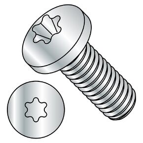 Small Parts MI587045T Steel Pan Head Machine Screw, Zinc Plated, Meets ISO 7045, T25 Star Drive, M5-0.8 Thread Size, 8 mm Length, Fully Threaded, Import (Pack of 100)