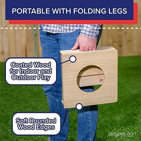 Play Platoon Cornhole Airmail Box - Set of 2 - Perfect for Practice - Bag Toss Training for Competitive Cornhole Player, Prepare for Professional Cornhole Games - Board only, Bags not Included in Kuwait