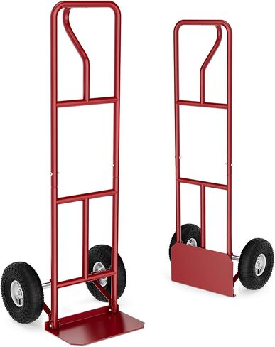 Nightcore Hand Truck 660 LBS Capacity, Heavy-Duty Dolly Cart w/P-Handle, All-Terrain Double Bearing Rubber Wheels, Foldable & Space-Saving Hand Cart for Home, Warehouse, Garage, Backyard (Black) in Saudi Arabia