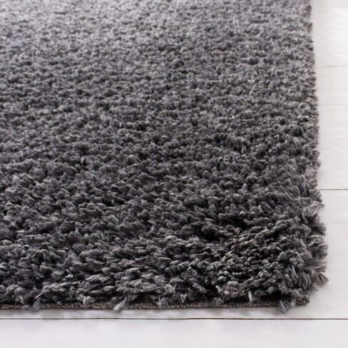 SAFAVIEH August Shag Collection Accent Rug - 2' x 5', Charcoal, Solid Design, Non-Shedding & Easy Care, 1.5-inch Thick Ideal for High Traffic Areas in Entryway, Living Room, Bedroom (AUG200H) in Saudi Arabia