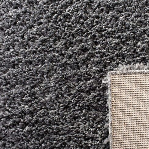 SAFAVIEH August Shag Collection Accent Rug - 2' x 5', Charcoal, Solid Design, Non-Shedding & Easy Care, 1.5-inch Thick Ideal for High Traffic Areas in Entryway, Living Room, Bedroom (AUG200H) in Saudi Arabia
