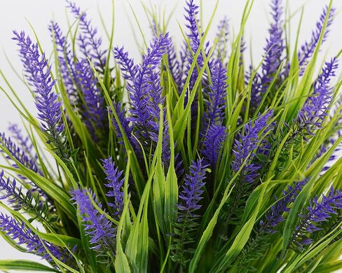 Fake Outdoor Plants 12 Pcs Faux Greenery Plants Artificial Shrubs for Outdoors Fake Plants for Pots (Purple) in Saudi Arabia