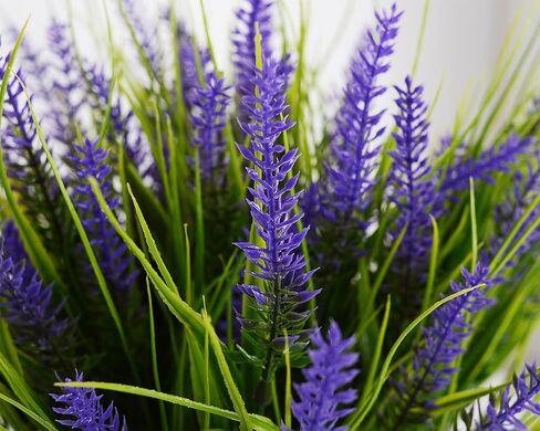 Fake Outdoor Plants 12 Pcs Faux Greenery Plants Artificial Shrubs for Outdoors Fake Plants for Pots (Purple) in Saudi Arabia