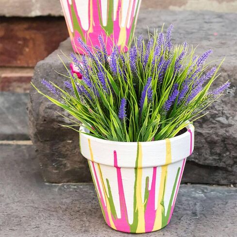 Fake Outdoor Plants 12 Pcs Faux Greenery Plants Artificial Shrubs for Outdoors Fake Plants for Pots (Purple) in Saudi Arabia