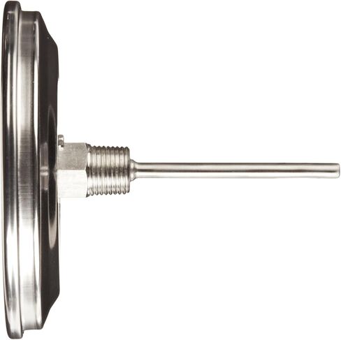 PIC Gauges B5B4-RR SS Case Bimetal Thermometer, 316 SS Stem, Back Angle Connection, 5" Dial, 4" Stem Length, 50/550° F & 10/288° C Temperature Range in Saudi Arabia