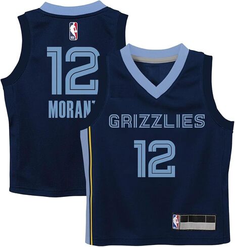 قميص رياضي للأولاد من Outerstuff Ja Morant Memphis Grizzlies NBA للأطفال 4-7 إصدار Navy Icon in Saudi Arabia