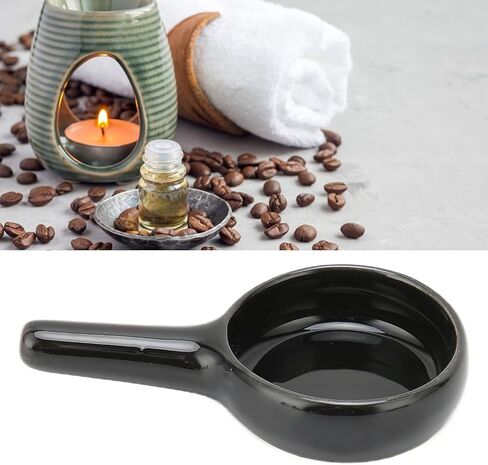 Tealight Wax Warmer Candle Spoon, Little Spoon Shape Replacement Candle Holder for Essential Oil, Aromatherapy Diffuser,Fragrance Incense (Black) in Saudi Arabia