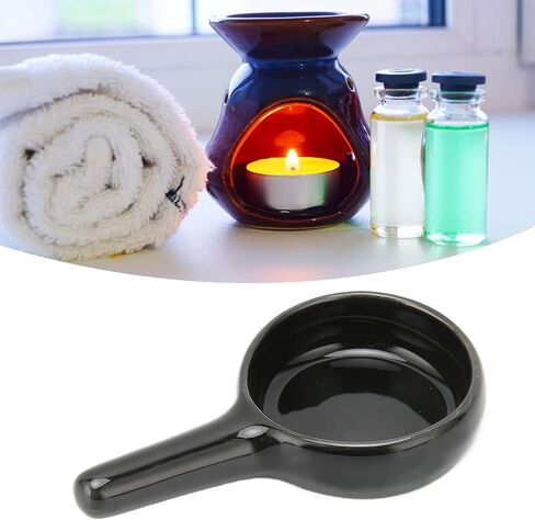 Tealight Wax Warmer Candle Spoon, Little Spoon Shape Replacement Candle Holder for Essential Oil, Aromatherapy Diffuser,Fragrance Incense (Black) in Saudi Arabia
