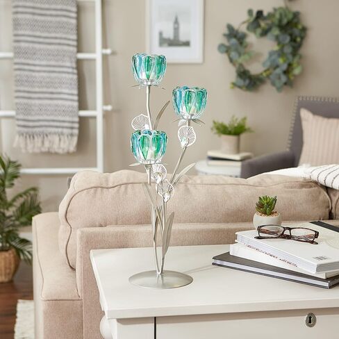 حامل شموع أكسنت بلس تريبل بيكوك بلوم in Kuwait