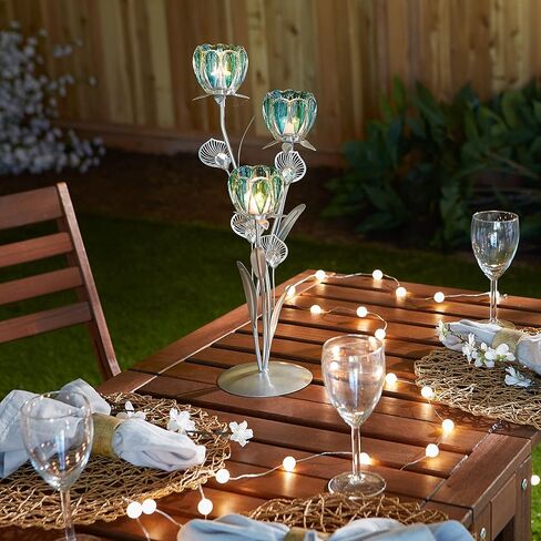 حامل شموع أكسنت بلس تريبل بيكوك بلوم in Kuwait