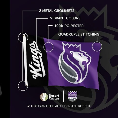 Desert Cactus Sacramento Kings Flag Team NBA National Basketball Association 100% Polyester Indoor Outdoor 3x5 feet Flags (Flag C) in Saudi Arabia