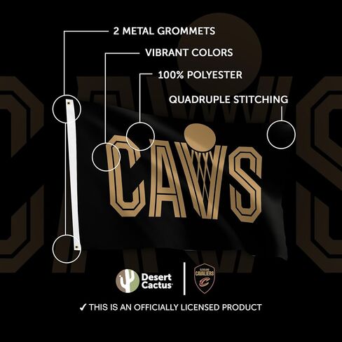 علم صبار الصحراء كليفلاند كافالييرز NBA 100% بوليستر للاستخدام الداخلي والخارجي 3 × 5 أقدام أعلام فريق الرابطة الوطنية لكرة السلة (علم العلامة التجارية الجديدة E) in Saudi Arabia