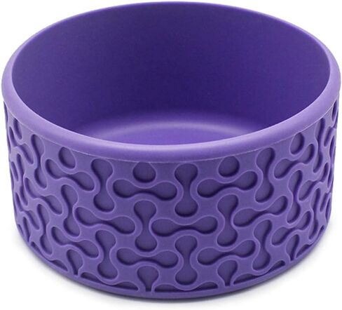 Protective Silicone Sleeve Boot fits Hydroflask and ThermoFlask 32oz 40oz Water Bottles. Anti-Slip Prevents Sounds, dings & dents. Safe pet Bowls. Camping or Hiking Trip. Designed in USA (Purple) in Kuwait