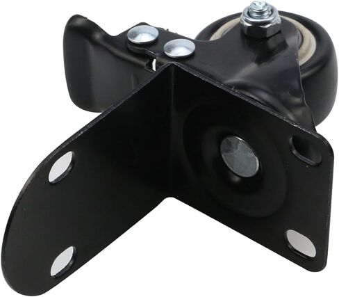 1.57" Caster Wheels Set of 4, L-Shaped Plate Swivel Caster with Brake Side Mount Plate Casters Lockable Mute Wheels Replacement in Saudi Arabia