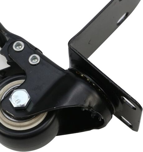 1.57" Caster Wheels Set of 4, L-Shaped Plate Swivel Caster with Brake Side Mount Plate Casters Lockable Mute Wheels Replacement in Saudi Arabia