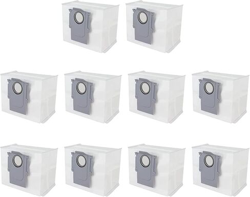 10 قطع أكياس غبار Roborock S7 Maxv Ultra، كيس غبار Roborock قابل لإعادة الاستخدام متوافق مع Roborock Q5/Q5+/Q7/Q7+/Q7 Max+/S7 MAXV/T8/G10S/G10SPRO قاعدة فراغ ذاتية التفريغ، ملحقات Troborock S7 Pro Ultra in Kuwait