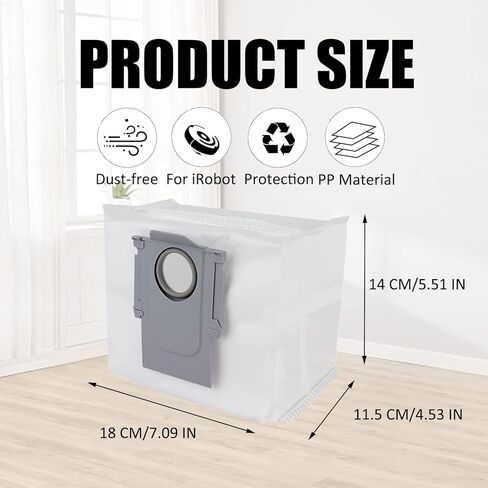 10 قطع أكياس غبار Roborock S7 Maxv Ultra، كيس غبار Roborock قابل لإعادة الاستخدام متوافق مع Roborock Q5/Q5+/Q7/Q7+/Q7 Max+/S7 MAXV/T8/G10S/G10SPRO قاعدة فراغ ذاتية التفريغ، ملحقات Troborock S7 Pro Ultra in Kuwait