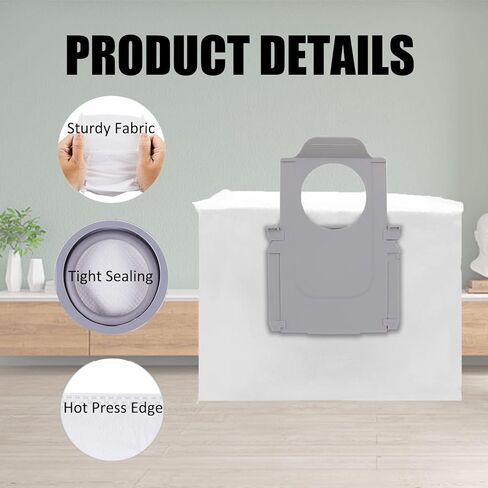 10 قطع أكياس غبار Roborock S7 Maxv Ultra، كيس غبار Roborock قابل لإعادة الاستخدام متوافق مع Roborock Q5/Q5+/Q7/Q7+/Q7 Max+/S7 MAXV/T8/G10S/G10SPRO قاعدة فراغ ذاتية التفريغ، ملحقات Troborock S7 Pro Ultra in Kuwait