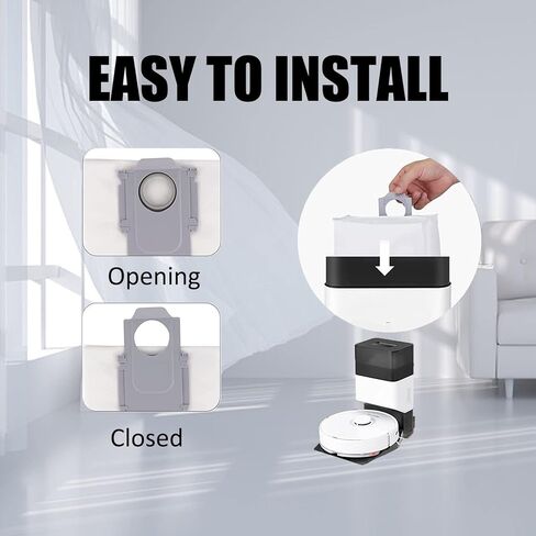 10 قطع أكياس غبار Roborock S7 Maxv Ultra، كيس غبار Roborock قابل لإعادة الاستخدام متوافق مع Roborock Q5/Q5+/Q7/Q7+/Q7 Max+/S7 MAXV/T8/G10S/G10SPRO قاعدة فراغ ذاتية التفريغ، ملحقات Troborock S7 Pro Ultra in Kuwait