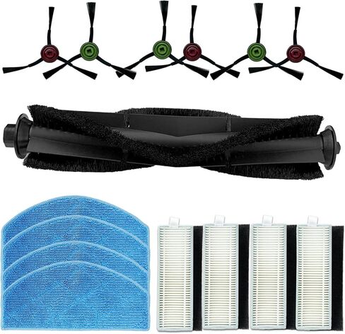 حزمة من 19 ملحقًا لـ Tikom G8000، G8000 Pro، للمكنسة الكهربائية Honiture G20، G20 Pro مع قطع غيار، 1 فرشاة رئيسية، 4 مرشحات + 4 مرشحات رغوة، 4 مناديل، 6 فرش جانبية in Kuwait