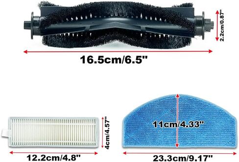 حزمة من 19 ملحقًا لـ Tikom G8000، G8000 Pro، للمكنسة الكهربائية Honiture G20، G20 Pro مع قطع غيار، 1 فرشاة رئيسية، 4 مرشحات + 4 مرشحات رغوة، 4 مناديل، 6 فرش جانبية in Kuwait