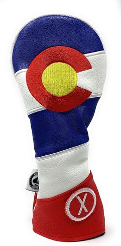 Pins & Aces Colorado Tribute Premium Golf Club Head Cover - Premium, Hand-Made Leather Headcover - CO Flag Styled, Tour Quality Golf Club Cover - Style & Customize Your Golf Bag in Saudi Arabia